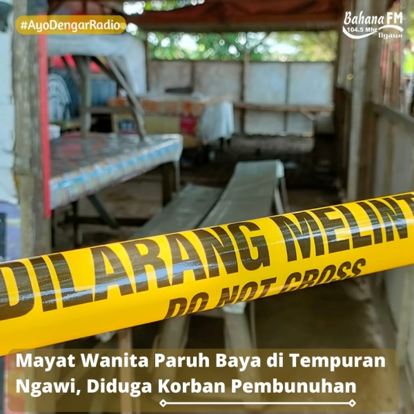 Mayat Wanita Paruh Baya di Tempuran Ngawi, Diduga Korban Pembunuhan