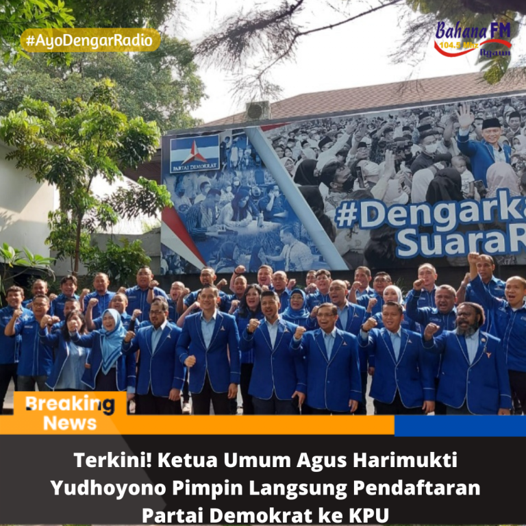 Terkini! Ketua Umum Agus Harimukti Yudhoyono Pimpin Langsung Pendaftaran Partai Demokrat ke KPU