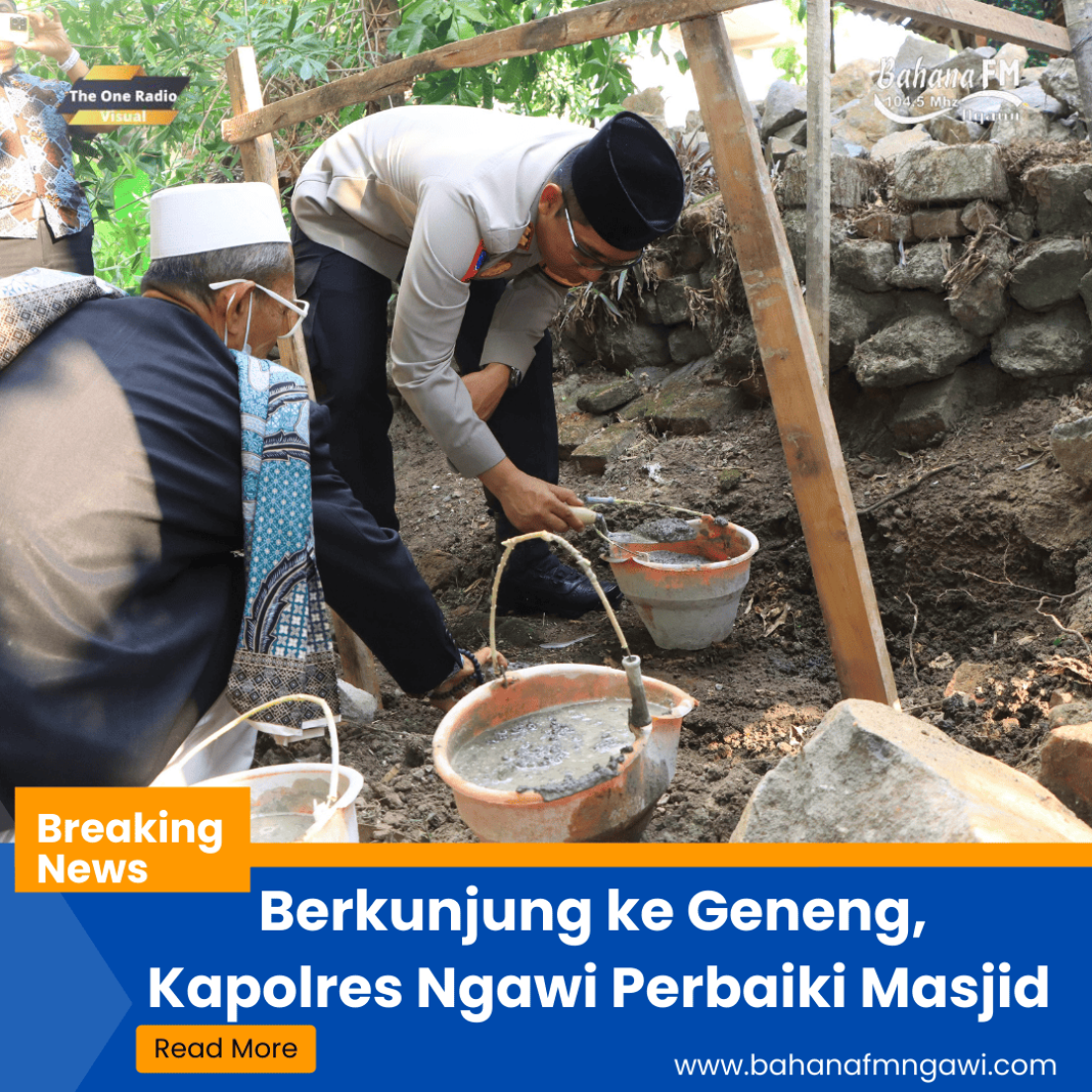 Kapolres Ngawi meletakkan batu pertama di Masjid Geneng