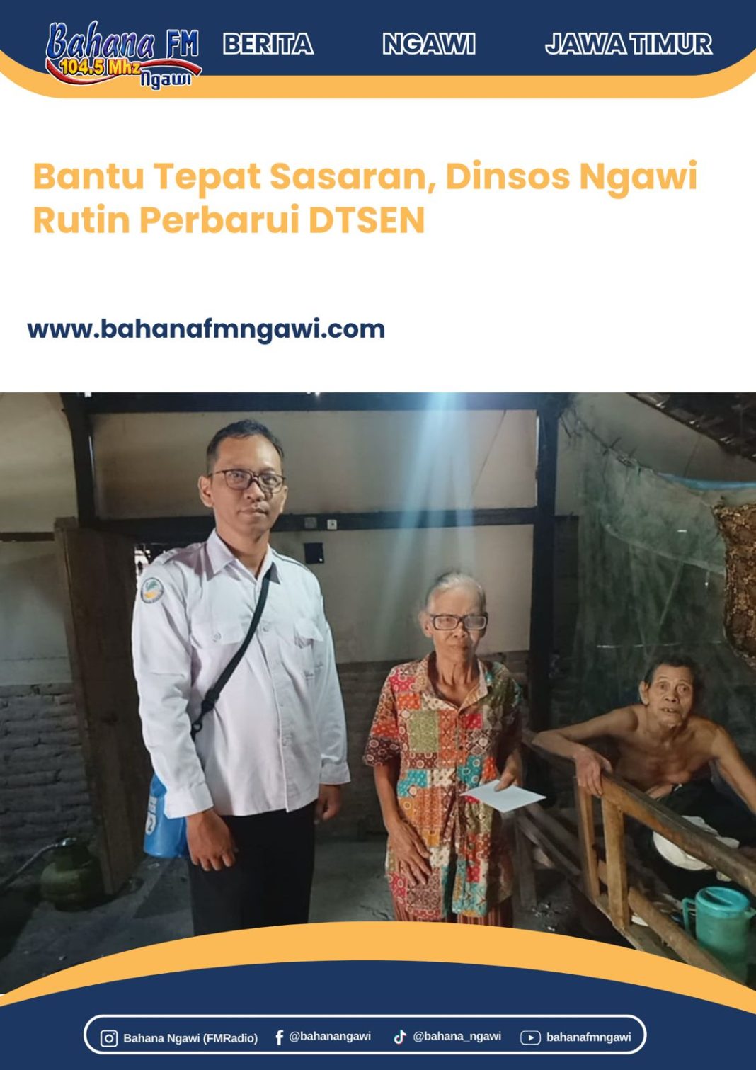 Bantu Tepat Sasaran, Dinsos Ngawi Rutin Perbarui DTSEN