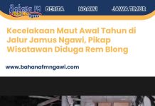 Kecelakaan Maut Awal Tahun di Jalur Jamus Ngawi, Pikap Wisatawan Diduga Rem Blong