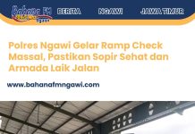 Polres Ngawi Gelar Ramp Check Massal, Pastikan Sopir Sehat dan Armada Laik Jalan