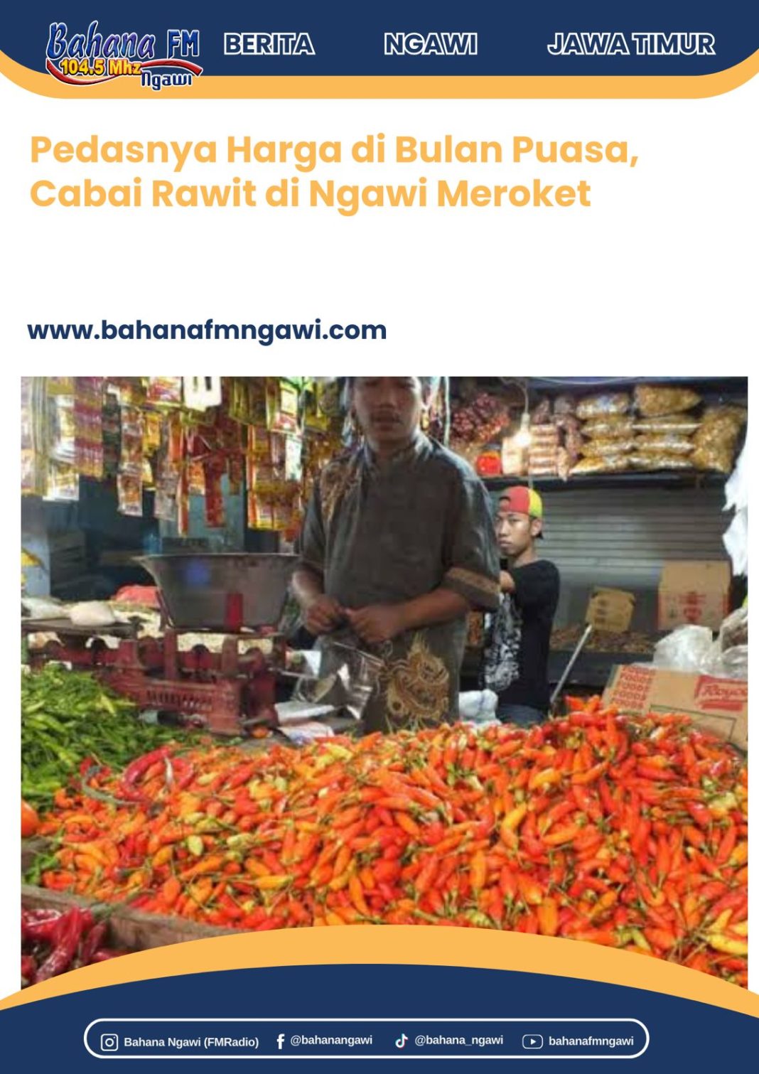 Pedasnya Harga di Bulan Puasa, Cabai Rawit di Ngawi Meroket