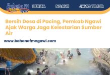 Bersih Desa di Pacing, Pemkab Ngawi Ajak Warga Jaga Kelestarian Sumber Air
