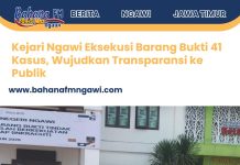Kejari Ngawi Eksekusi Barang Bukti 41 Kasus, Wujudkan Transparansi ke Publik