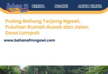 Puting Beliung Terjang Ngawi, Puluhan Rumah Rusak dan Jalan Desa Lumpuh