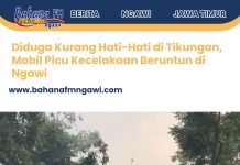 Diduga Kurang Hati-Hati di Tikungan, Mobil Picu Kecelakaan Beruntun di Ngawi