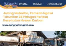 Jelang Iduladha, Pemkab Ngawi Turunkan 35 Petugas Periksa Kesehatan Hewan Kurban