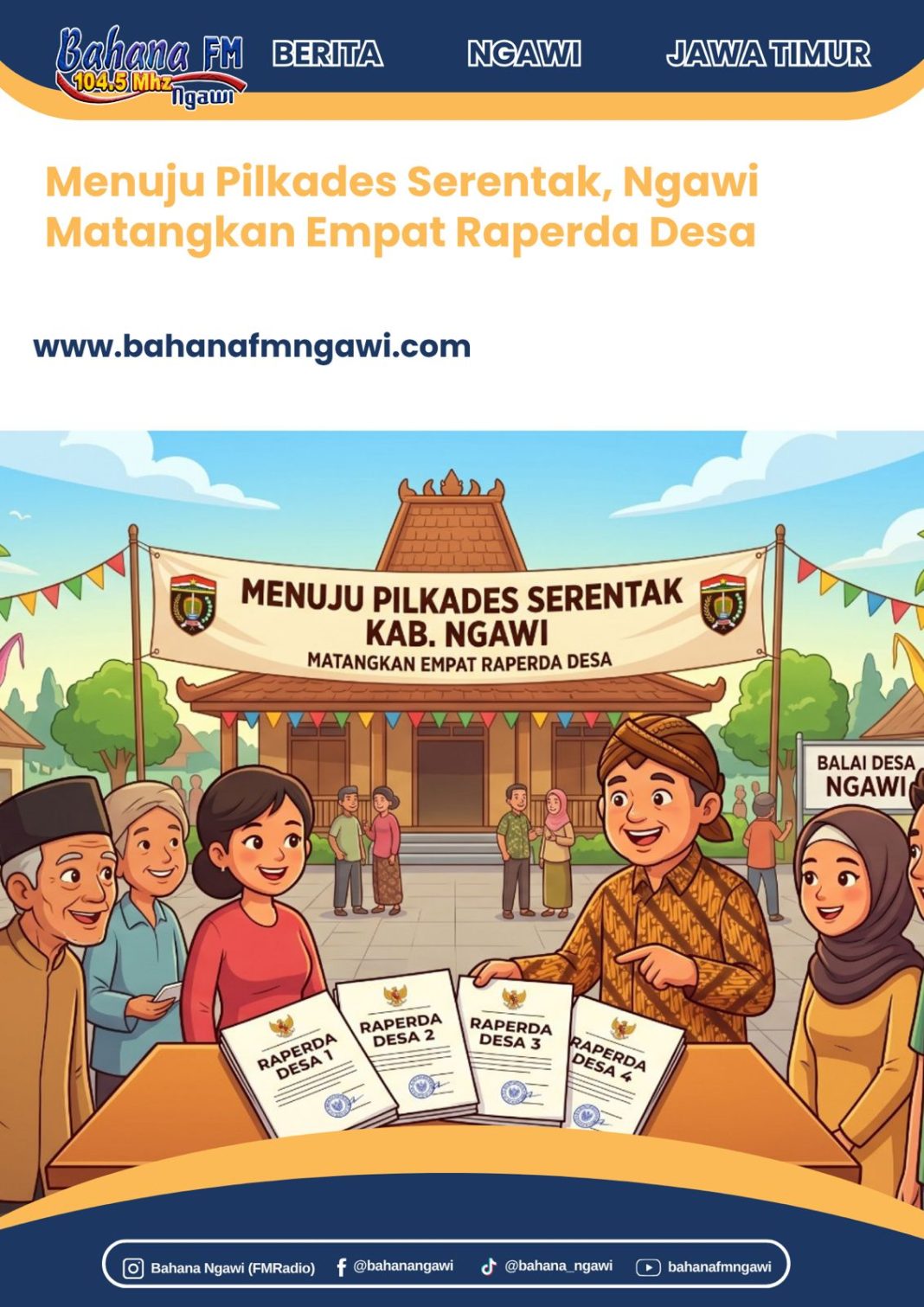 Menuju Pilkades Serentak, Ngawi Matangkan Empat Raperda Desa