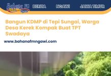 Bangun KDMP di Tepi Sungai, Warga Desa Kerek Kompak Buat TPT Swadaya