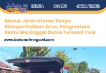 Masuk Jalan Utama Tanpa Memperhatikan Arus, Pengendara Motor Meninggal Dunia Terseret Truk