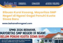 Ribuan Kursi Kosong, Mayoritas SMP Negeri di Ngawi Gagal Penuhi Kuota Siswa Baru