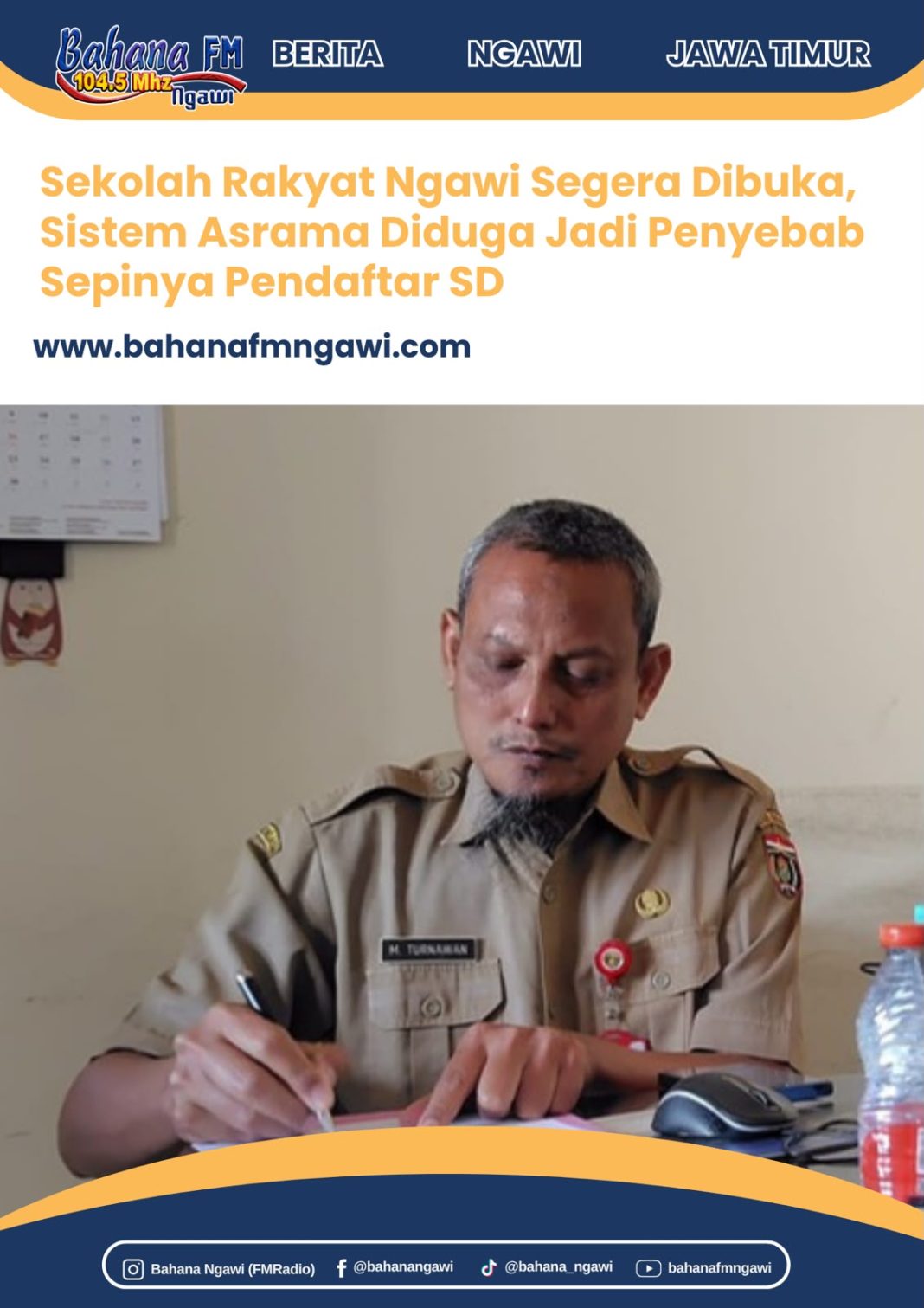 Sekolah Rakyat Ngawi Segera Dibuka, Sistem Asrama Diduga Jadi Penyebab Sepinya Pendaftar SD
