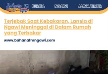 Terjebak Saat Kebakaran, Lansia di Ngawi Meninggal di Dalam Rumah yang Terbakar