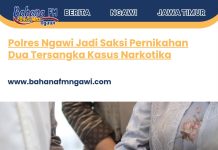 Polres Ngawi Jadi Saksi Pernikahan Dua Tersangka Kasus Narkotika