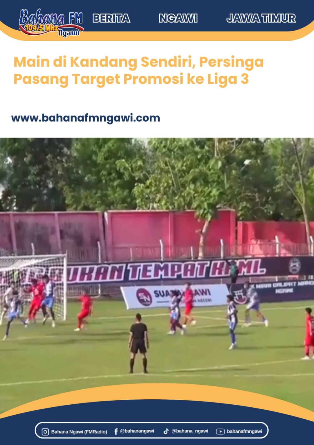 Main di Kandang Sendiri, Persinga Pasang Target Promosi ke Liga 3