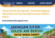 Atasi Krisis Air Bersih, Pemkab Ngawi Salurkan Air ke Dampit Lewat Sistem Sifon