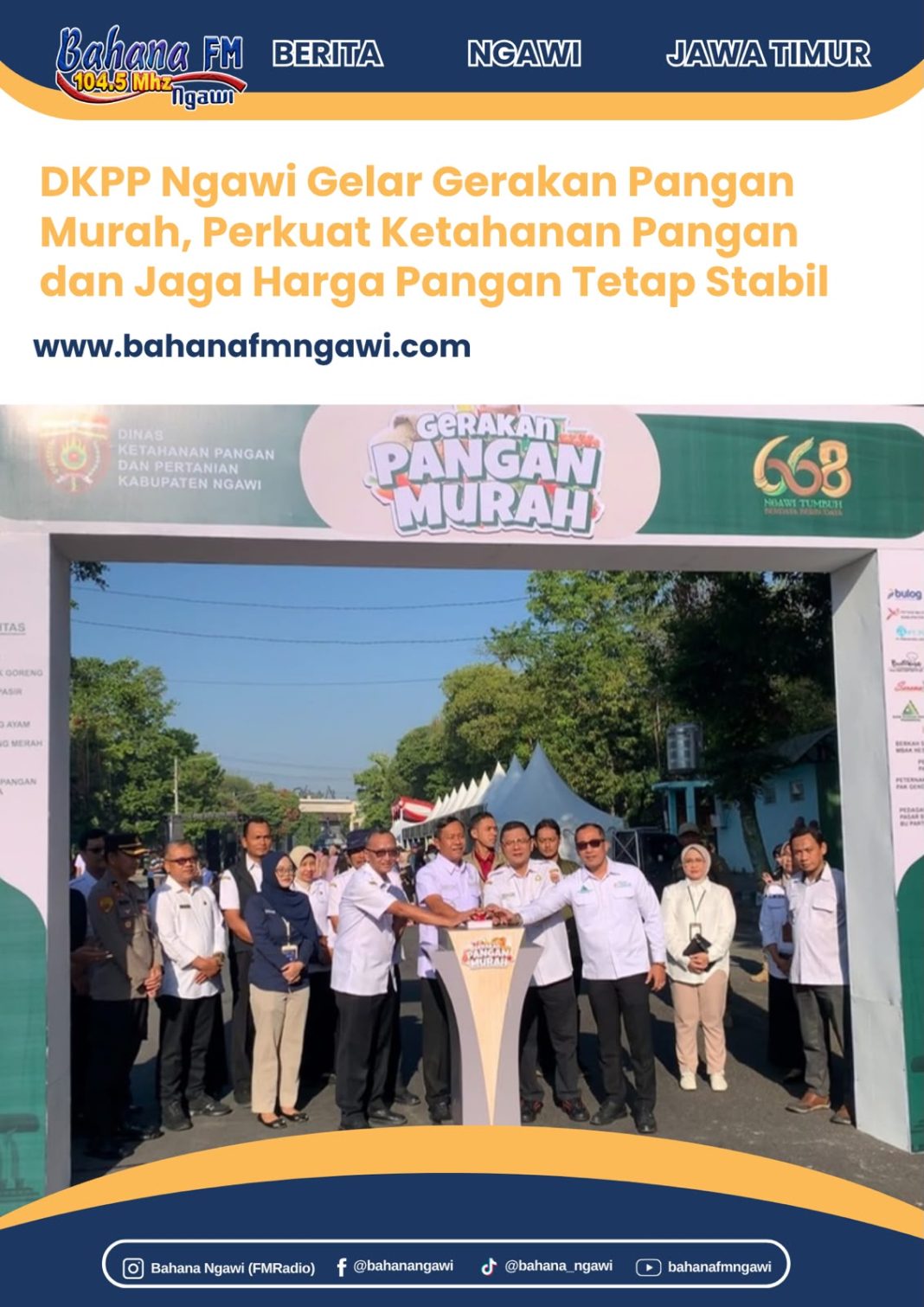 DKPP Ngawi Gelar Gerakan Pangan Murah, Perkuat Ketahanan Pangan dan Jaga Harga Pangan Tetap Stabil