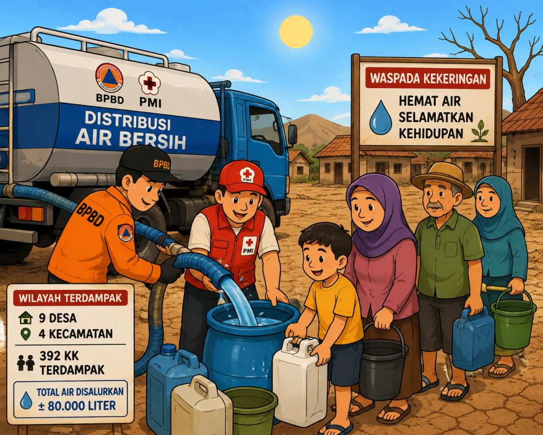Prediksi Kemarau hingga November, Krisis Air Bersih Mengancam Warga Ngawi