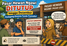 Pasar Hewan Ngawi Ditutup hingga Desember, Pedagang Diminta Tunda Transaksi