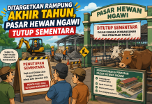 Ditargetkan Rampung Akhir Tahun, Pasar Hewan Ngawi Tutup Sementara