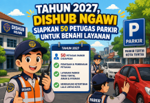 Tahun 2027, Dishub Ngawi Siapkan 50 Petugas Parkir untuk Benahi Layanan