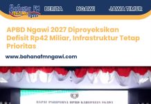 APBD Ngawi 2027 Diproyeksikan Defisit Rp42 Miliar, Infrastruktur Tetap Prioritas